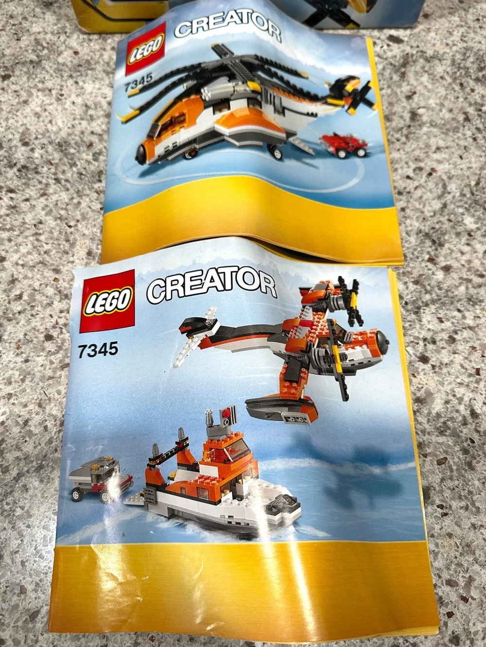 LEGO CREATOR Transport Chopper 7345 3-in-1 Retired BONUS LEGO 60000 Motorcycle